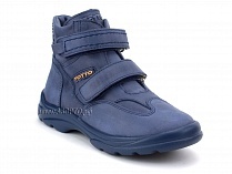 211-22 Тотто (Totto), ботинки демисезонные утепленные, байка, кожа, синий. в Кемерово