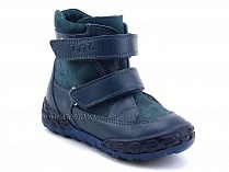 127-3,13 Тотто (Totto), ботинки демисезонные утепленные, байка, синий, кожа в Кемерово