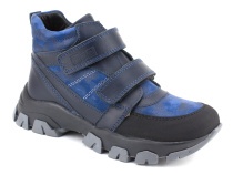 6-612145-2403 (26-30) Пиксель (Pixel), ботинки зимние детские профилактические, кожа, натуральный мех, синий в Кемерово