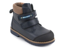 505-MSС (23-25)  Минишуз (Minishoes), ботинки ортопедические профилактические, демисезонные неутепленные, кожа, темно-синий в Кемерово