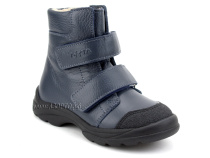 338-712 Тотто (Totto), ботинки детские утепленные ортопедические профилактические, кожа, синий в Кемерово