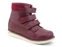 23-244 Сурсил (Sursil-Ortho), ботинки детские утепленные с высоким берцем, кожа, бордовый в Кемерово