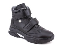 3541-131 Тотто (Totto), ботинки детские утепленные ортопедические профилактические, кожа, байка, чёрный в Кемерово