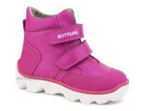 BL-271(55) Боттилини (Bottilini), ботинки  детские демисезонные  ортопедические профилактические, кожа, байка, фуксия в Кемерово