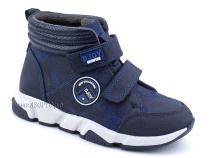 09-600-194-687-318 (26-30)Джойшуз (Djoyshoes) ботинки детские ортопедические профилактические утеплённые, флис, кожа, темно-синий, милитари в Кемерово