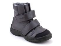 338-721 Тотто (Totto), ботинки детские утепленные ортопедические профилактические, кожа, серый. в Кемерово