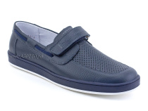 30025-712 Тотто (Totto), туфли школьные ортопедические профилактические, кожа, синий в Кемерово