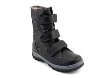 207ч (26-30) Аквелла (Akwella), ботинки зимние ортопедические с высоким берцем, натуральная шерсть, кожа, черный в Кемерово
