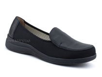 84-122-22-402/30 Рикосс (Ricoss) туфли для взрослых, текстиль, кожа, черный, полнота 9 в Кемерово