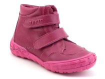 201-267 Тотто (Totto), ботинки демисезонние детские профилактические на байке, кожа, фуксия. в Кемерово