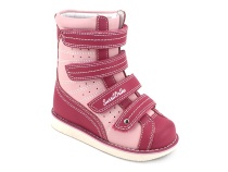 23-220 Сурсил-Орто (Sursil-Ortho), ботинки демисезонные детские ортопедические  с тутором, кожа, розовый в Кемерово
