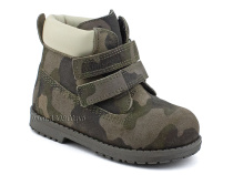 505 Х(23-25) Минишуз (Minishoes), ботинки ортопедические профилактические, демисезонные утепленные, натуральная замша, байка, хаки, камуфляж 